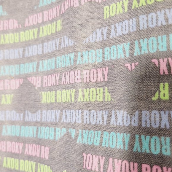 Roxy Windbreaker Jacket Coat Logo Graphic Print Multicolor Pastel Hooded XL - Picture 8 of 12